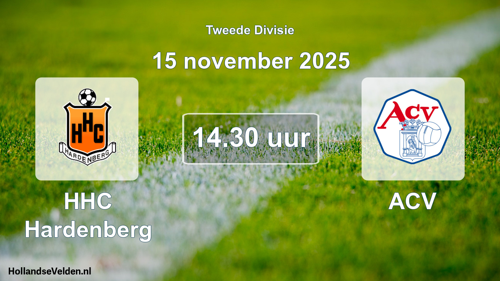 Geplande wedstrijd: HHC Hardenberg - ACV (15 november 2025)