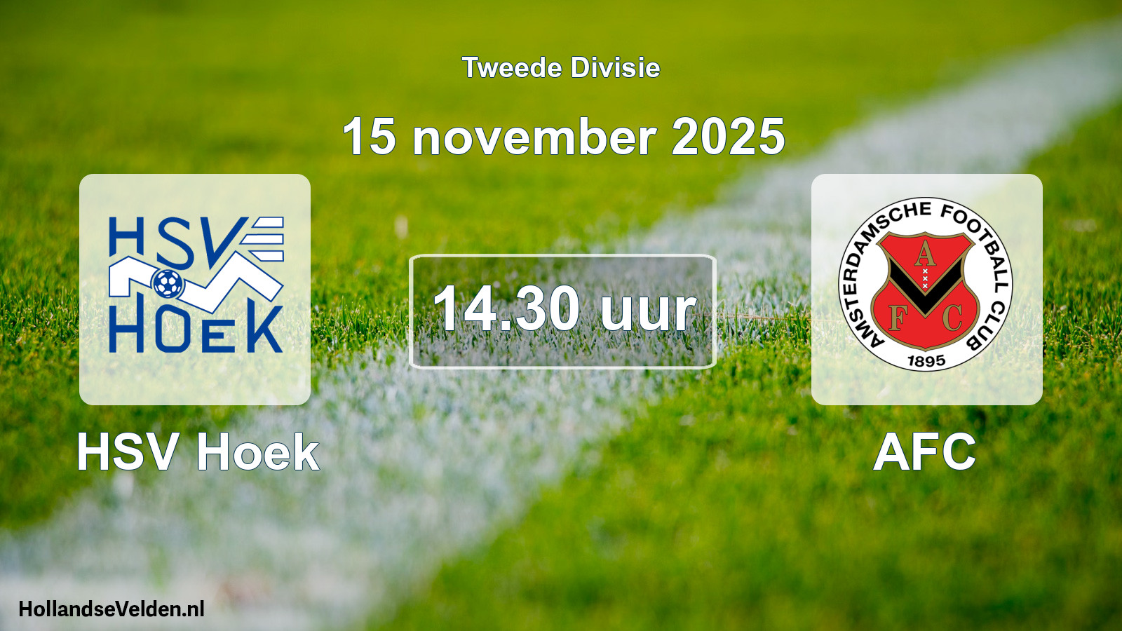 Geplande wedstrijd: HSV Hoek - AFC (15 november 2025)
