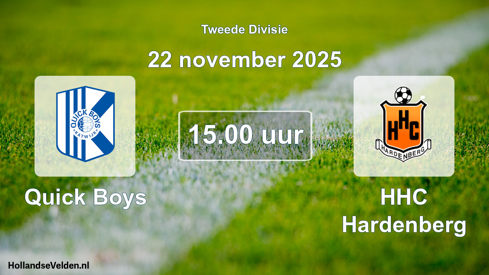 Geplande wedstrijd: Quick Boys - HHC Hardenberg (22 november 2025)