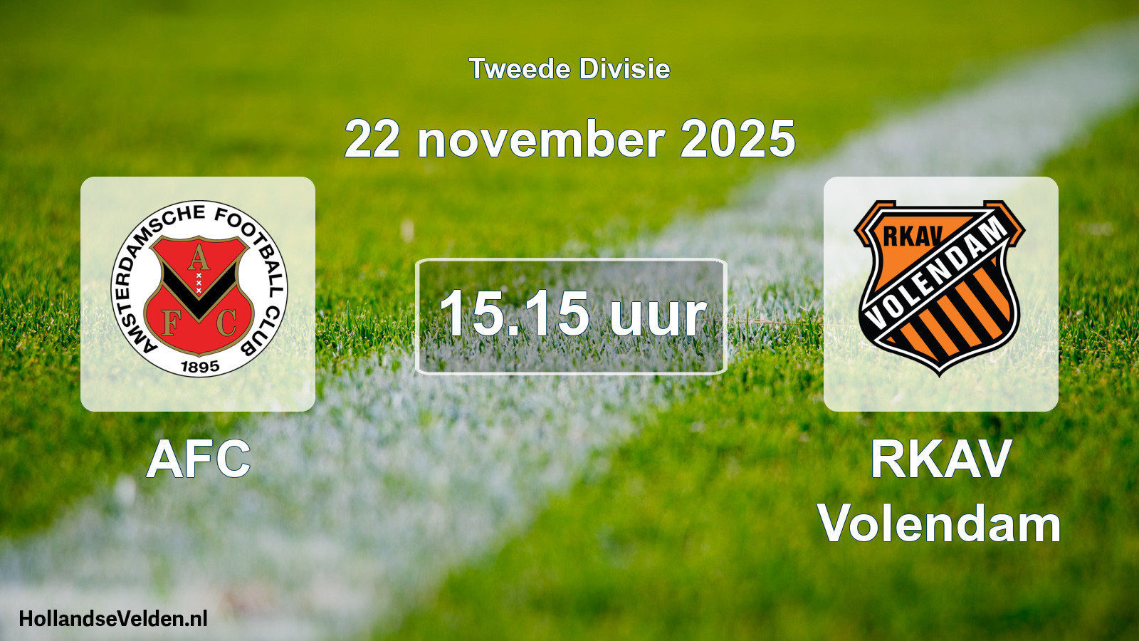Geplande wedstrijd: AFC - RKAV Volendam (22 november 2025)
