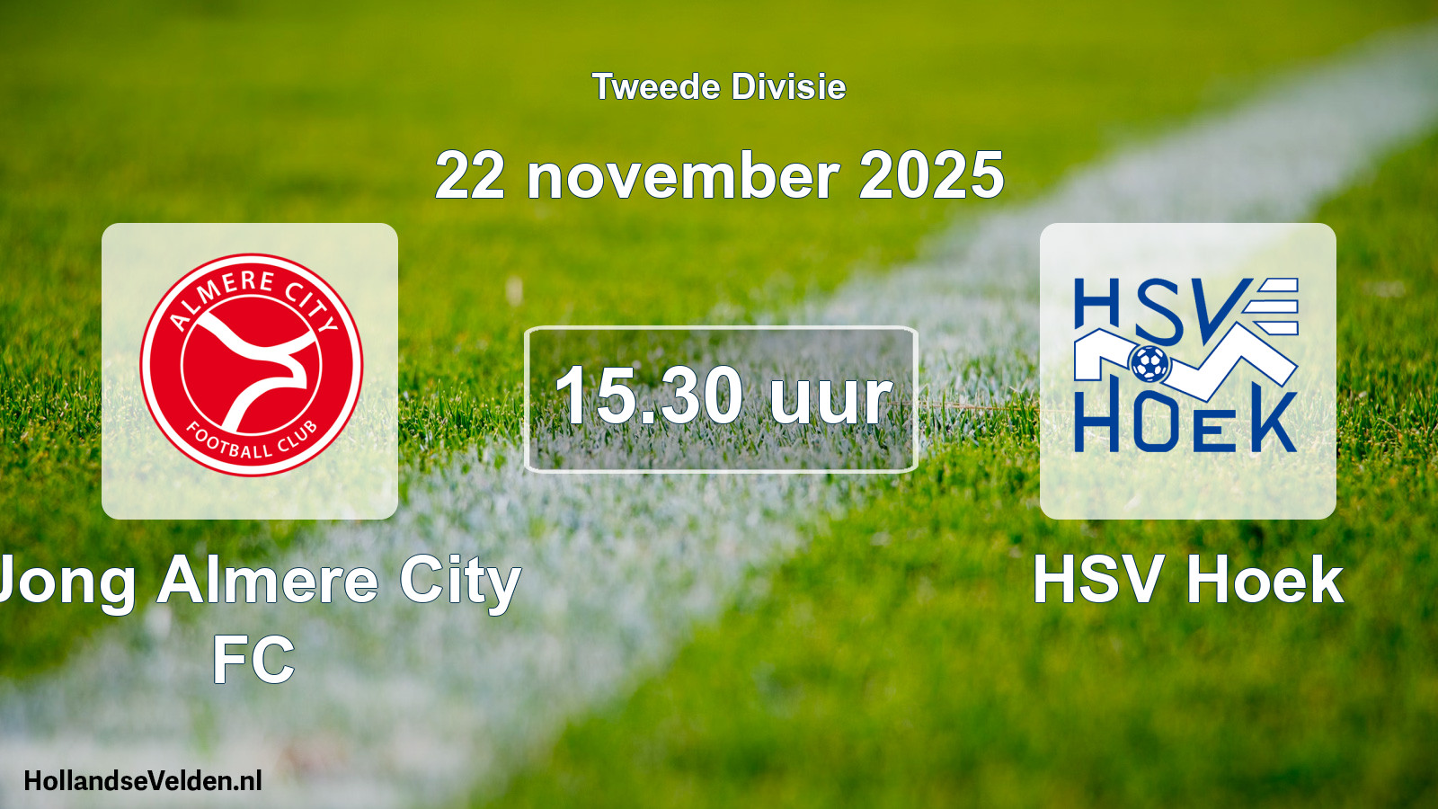 Geplande wedstrijd: Jong Almere City FC - HSV Hoek (22 november 2025)