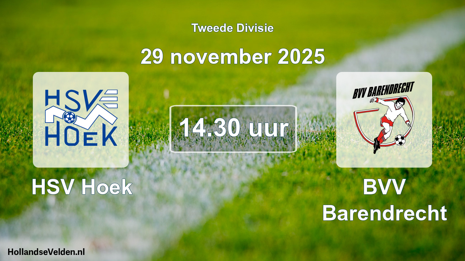 Geplande wedstrijd: HSV Hoek - BVV Barendrecht (29 november 2025)