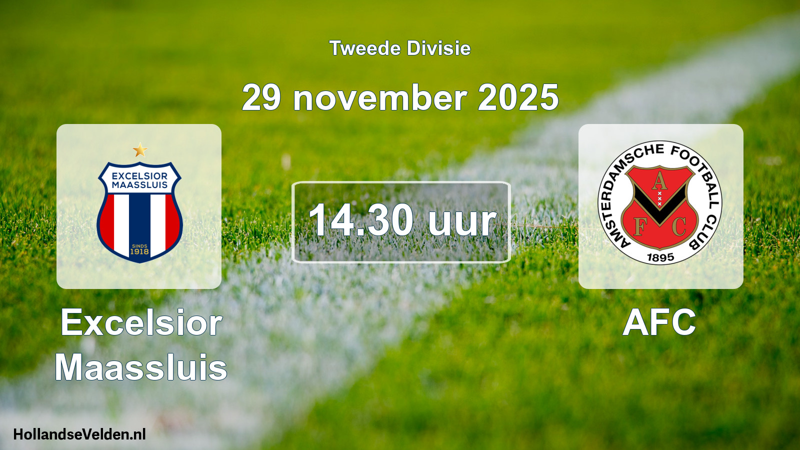 Geplande wedstrijd: Excelsior Maassluis - AFC (29 november 2025)