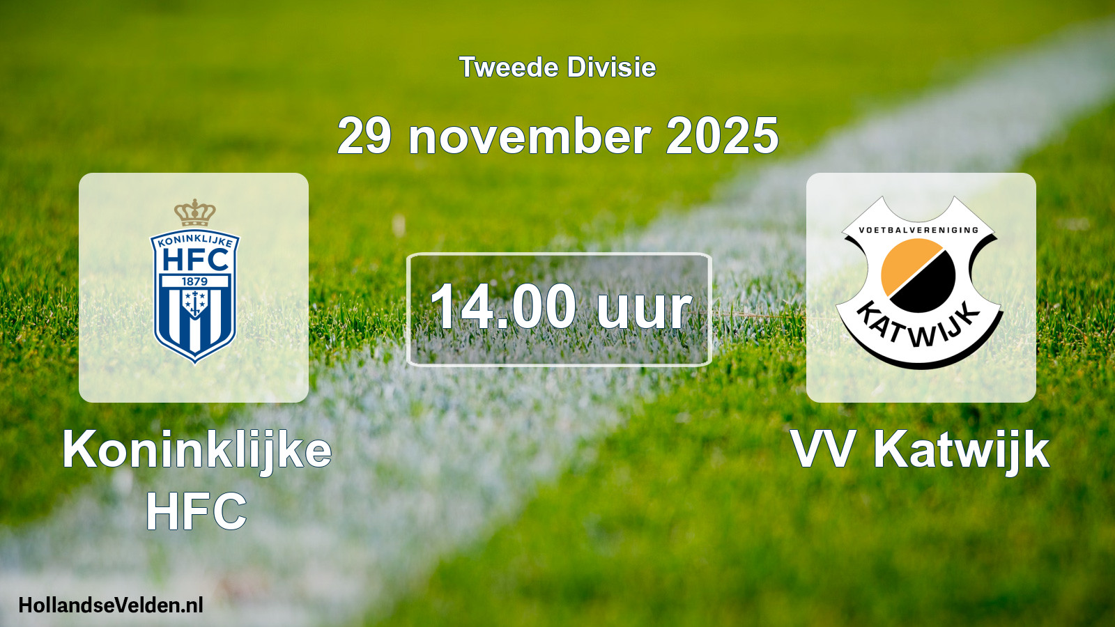Geplande wedstrijd: Koninklijke HFC - VV Katwijk (29 november 2025)