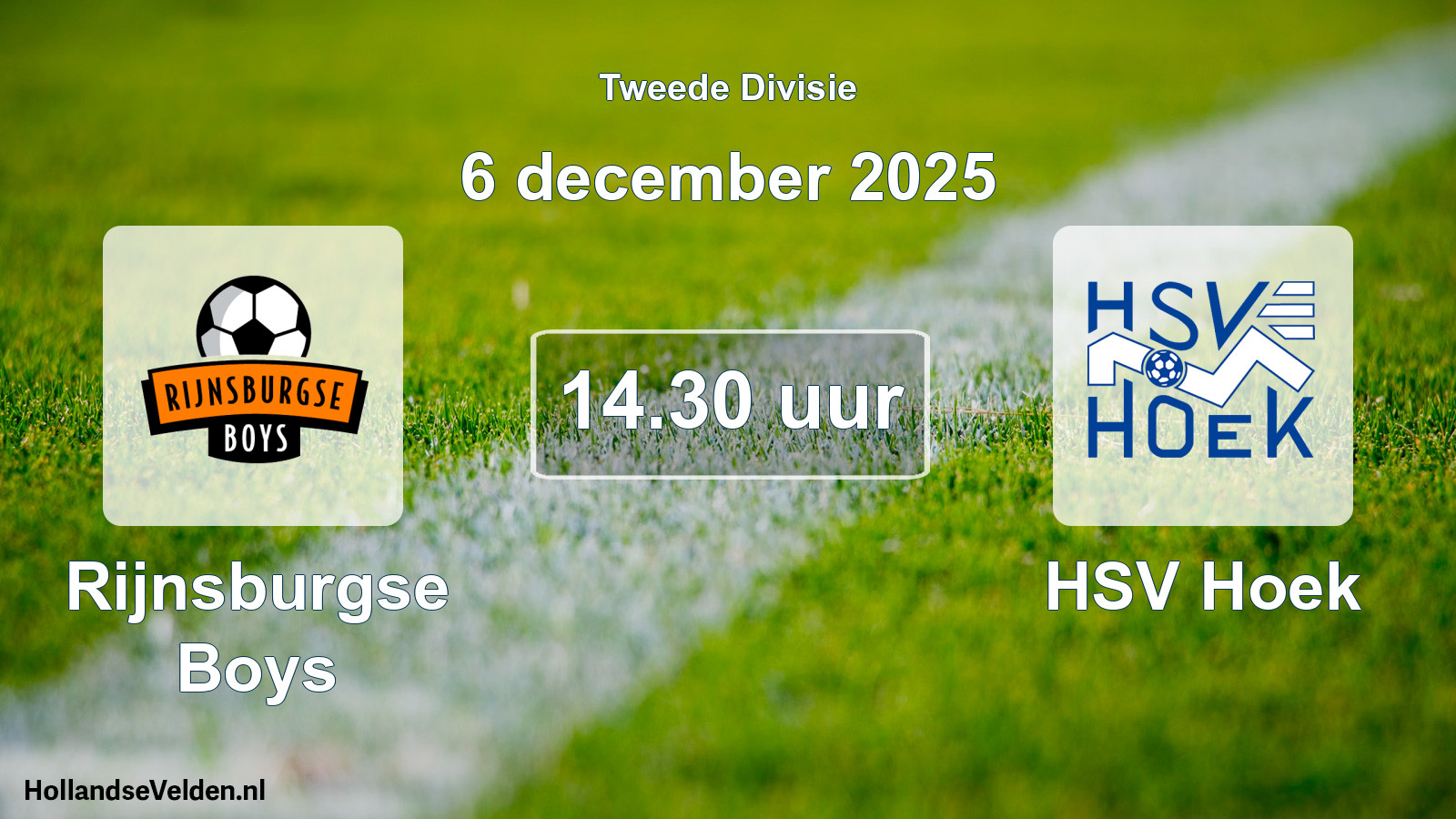 Geplande wedstrijd: Rijnsburgse Boys - HSV Hoek (6 december 2025)