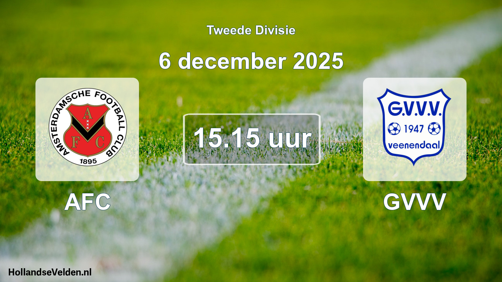 Geplande wedstrijd: AFC - GVVV (6 december 2025)