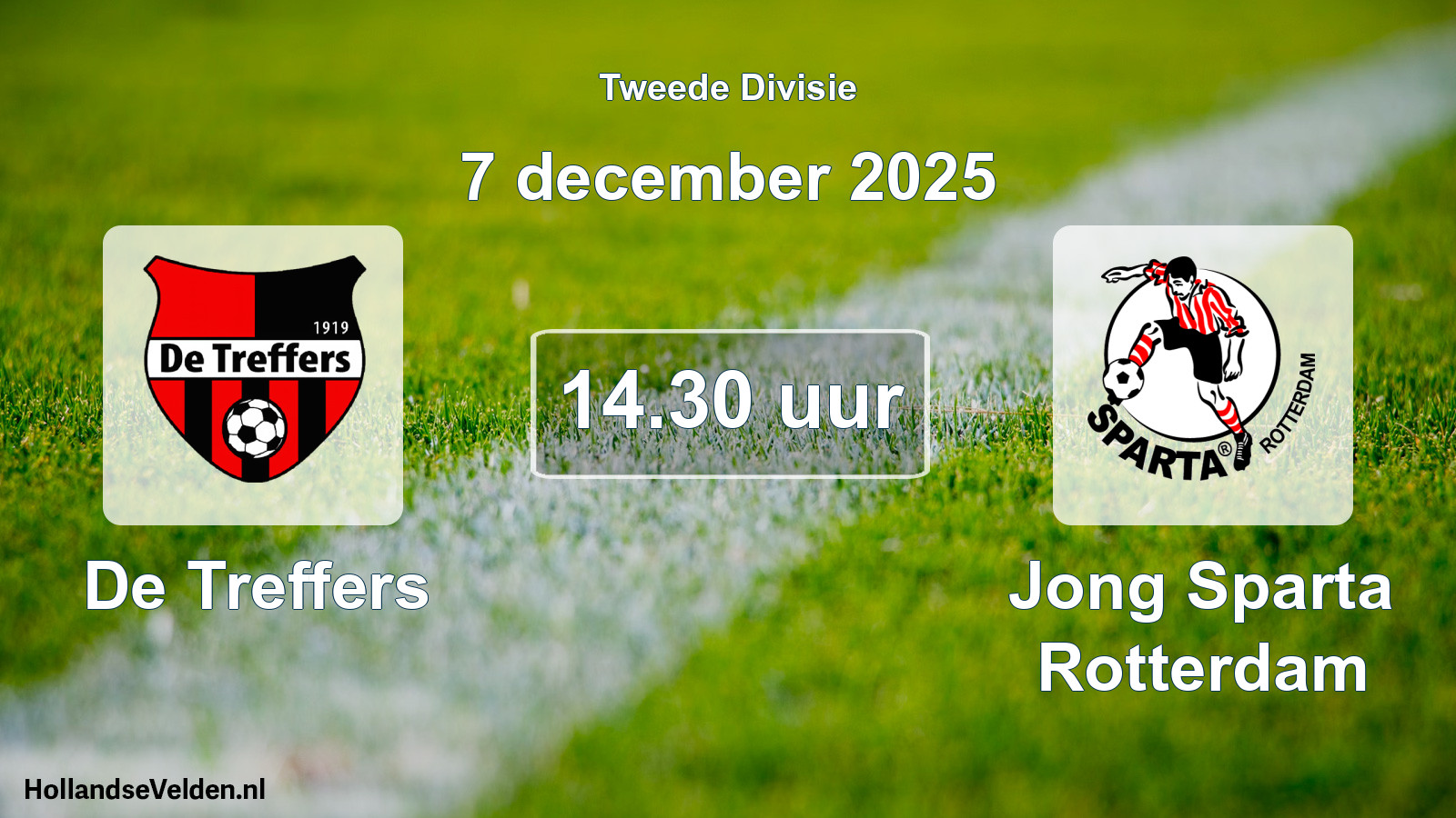 Geplande wedstrijd: De Treffers - Jong Sparta Rotterdam (7 december 2025)