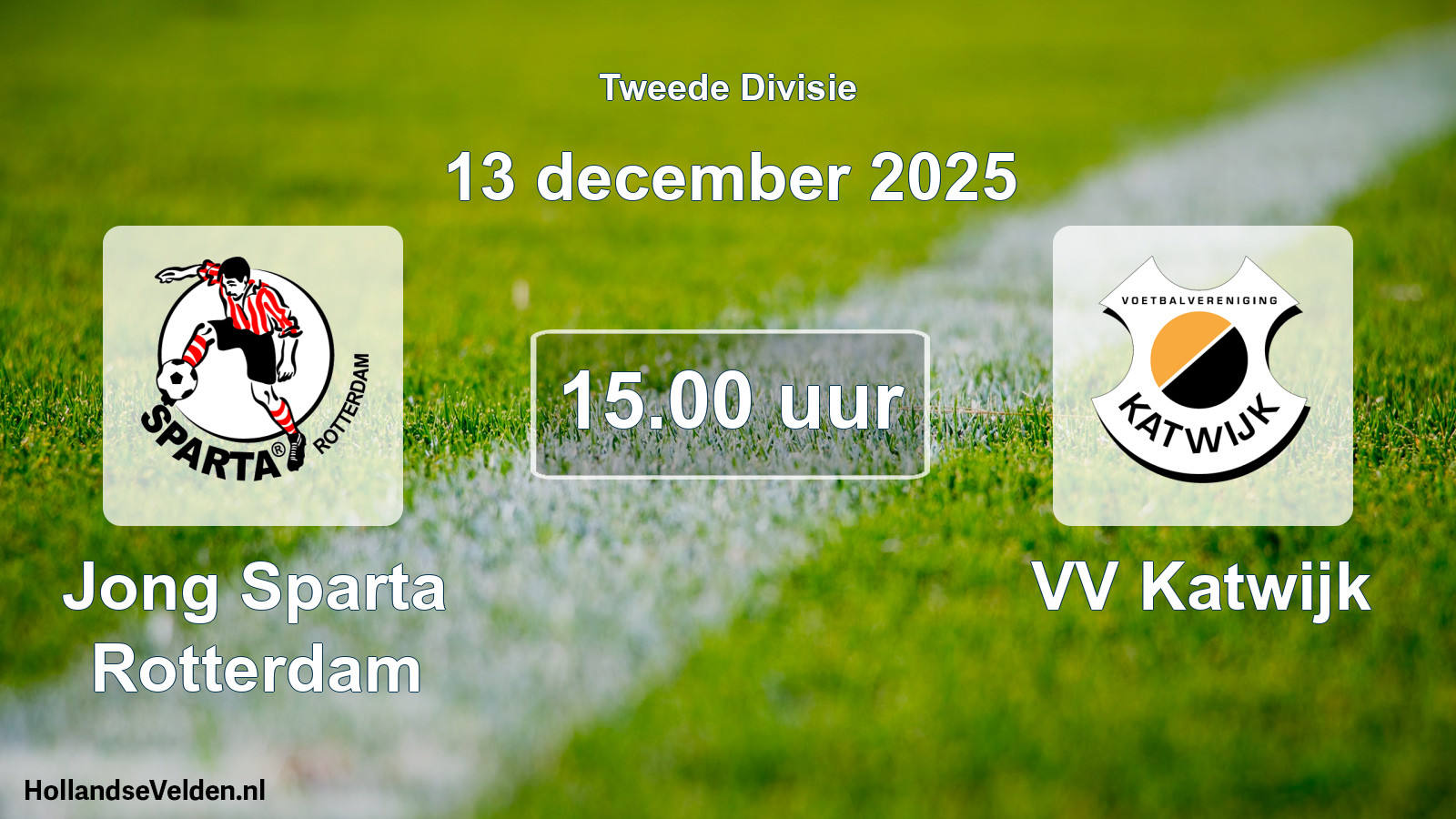 Geplande wedstrijd: Jong Sparta Rotterdam - VV Katwijk (13 december 2025)
