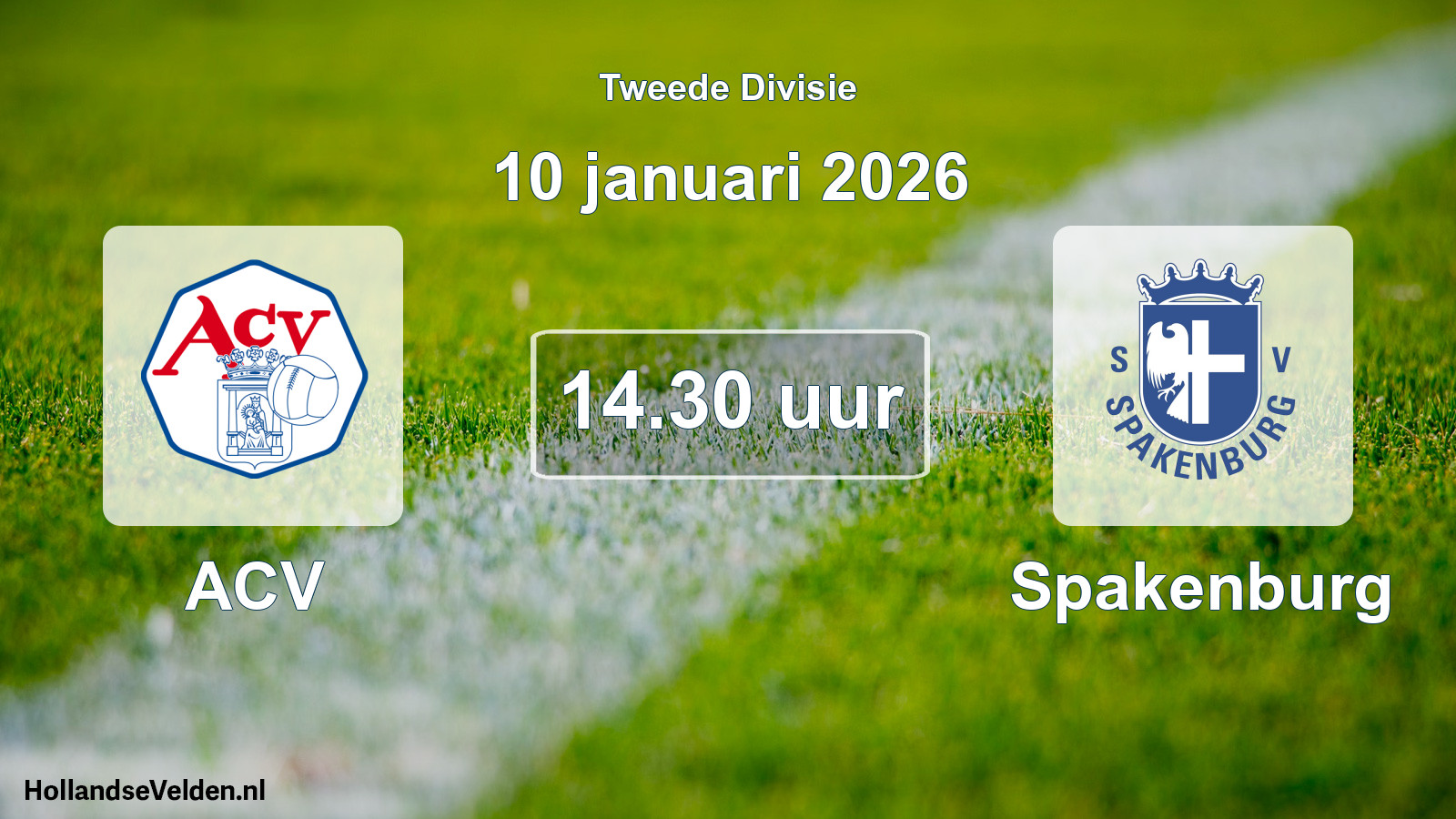 Geplande wedstrijd: ACV - Spakenburg (10 januari 2026)