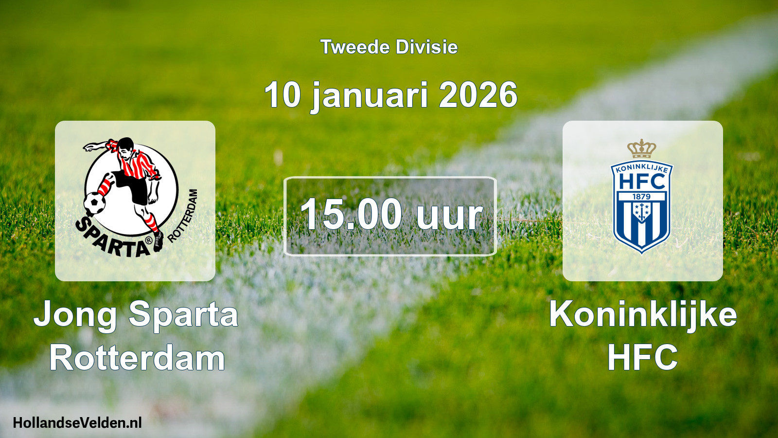 Geplande wedstrijd: Jong Sparta Rotterdam - Koninklijke HFC (10 januari 2026)