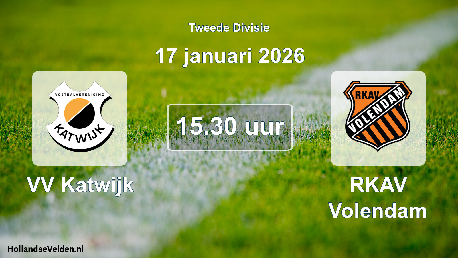 Geplande wedstrijd: VV Katwijk - RKAV Volendam (17 januari 2026)