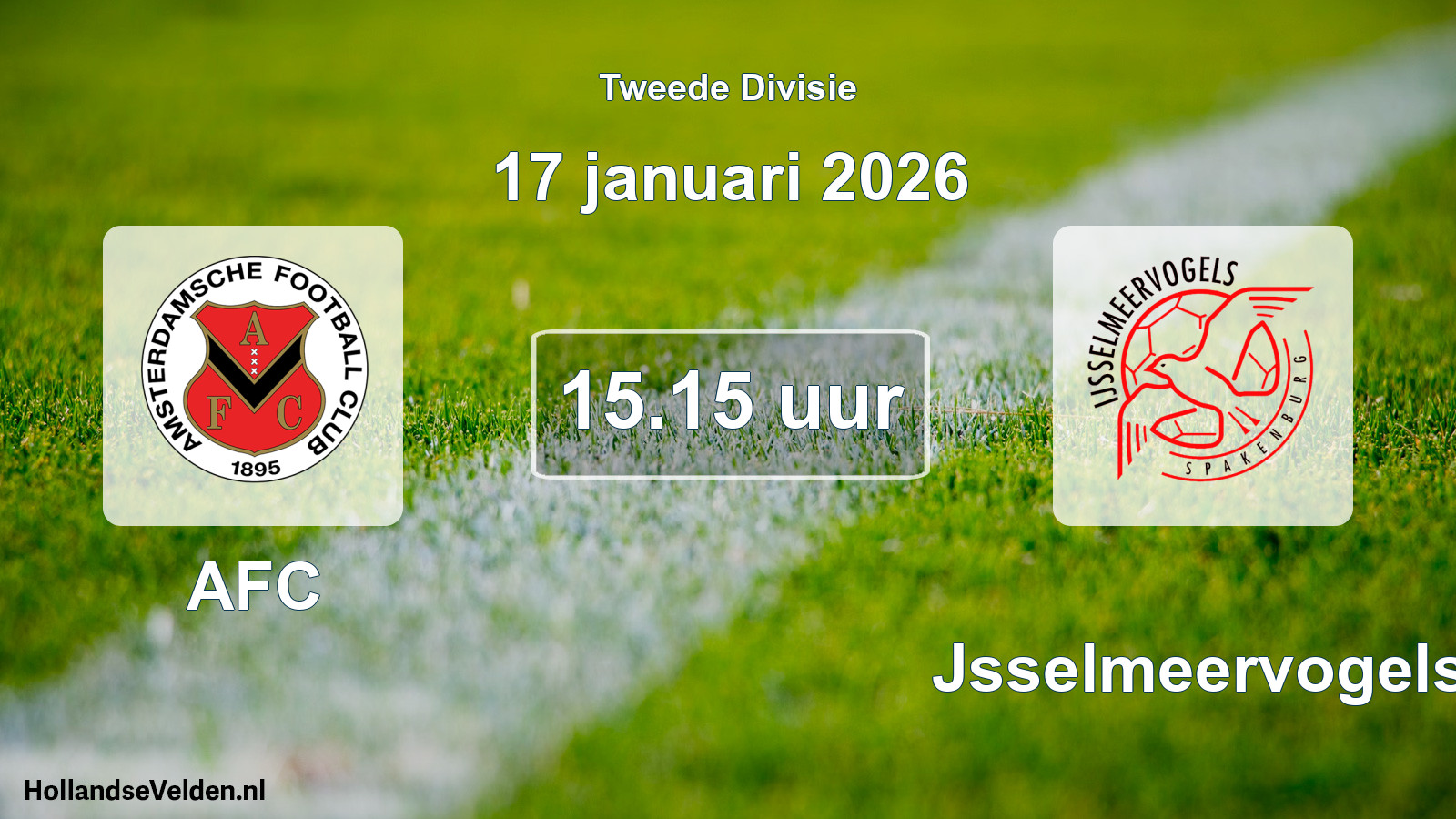 Geplande wedstrijd: AFC - IJsselmeervogels (17 januari 2026)
