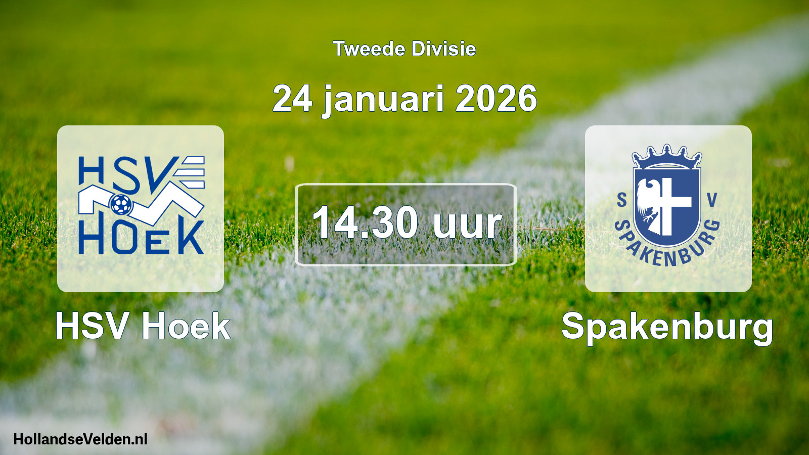 Geplande wedstrijd: HSV Hoek - Spakenburg (24 januari 2026)
