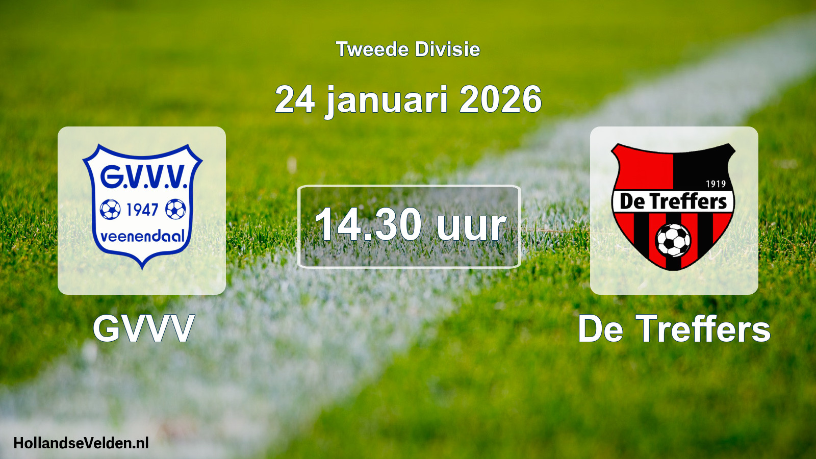 Geplande wedstrijd: GVVV - De Treffers (24 januari 2026)