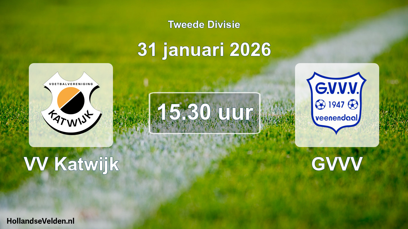Geplande wedstrijd: VV Katwijk - GVVV (31 januari 2026)