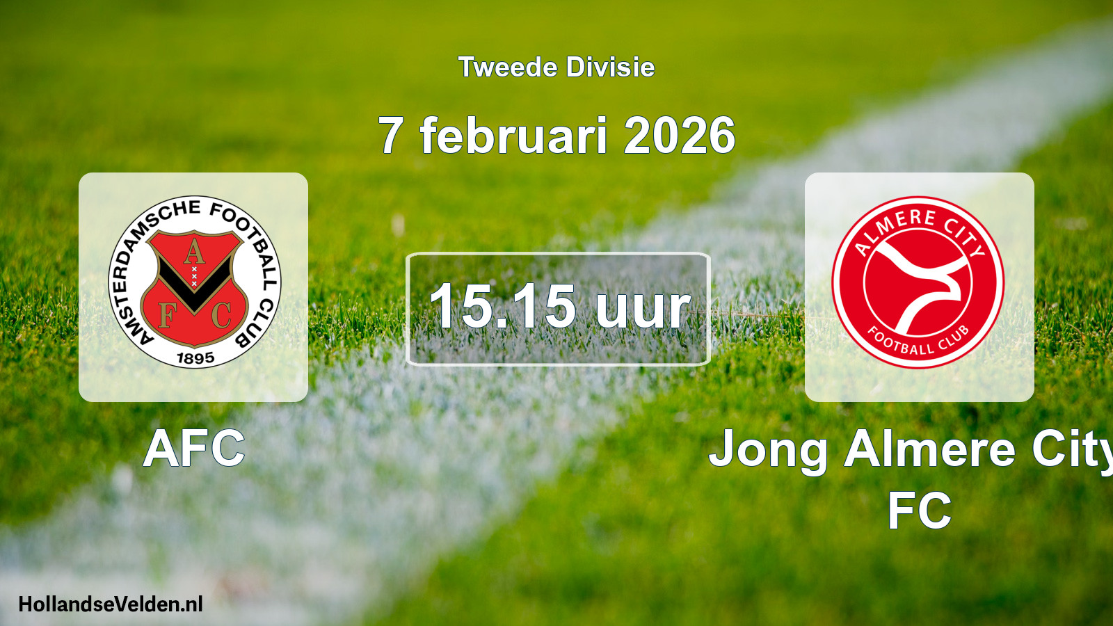 Geplande wedstrijd: AFC - Jong Almere City FC (7 februari 2026)