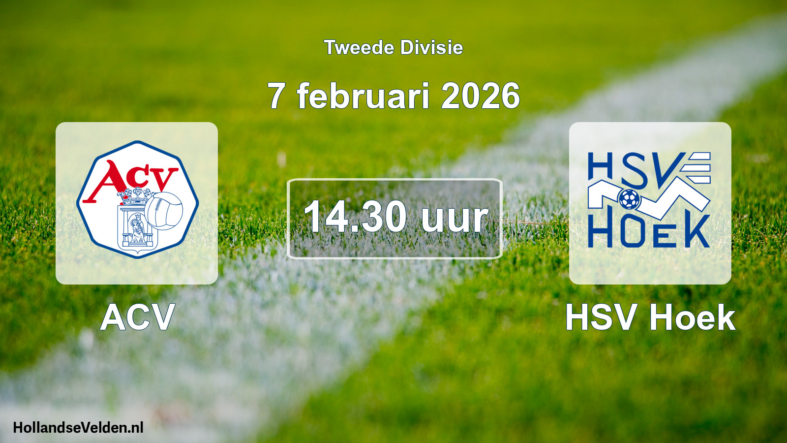 Geplande wedstrijd: ACV - HSV Hoek (7 februari 2026)