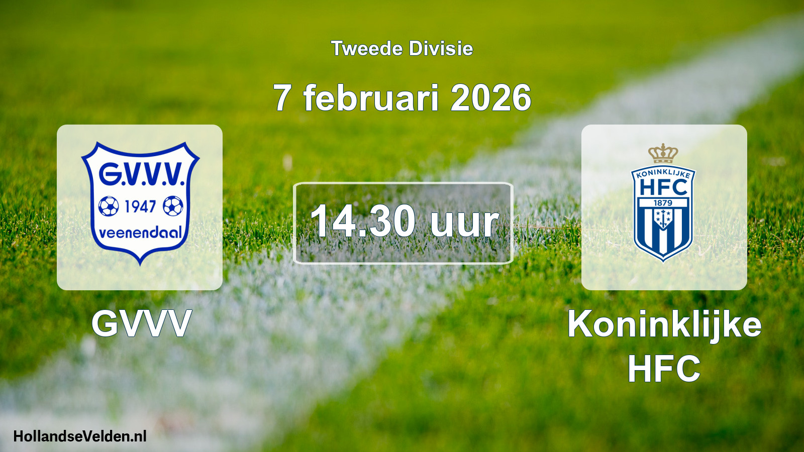 Geplande wedstrijd: GVVV - Koninklijke HFC (7 februari 2026)