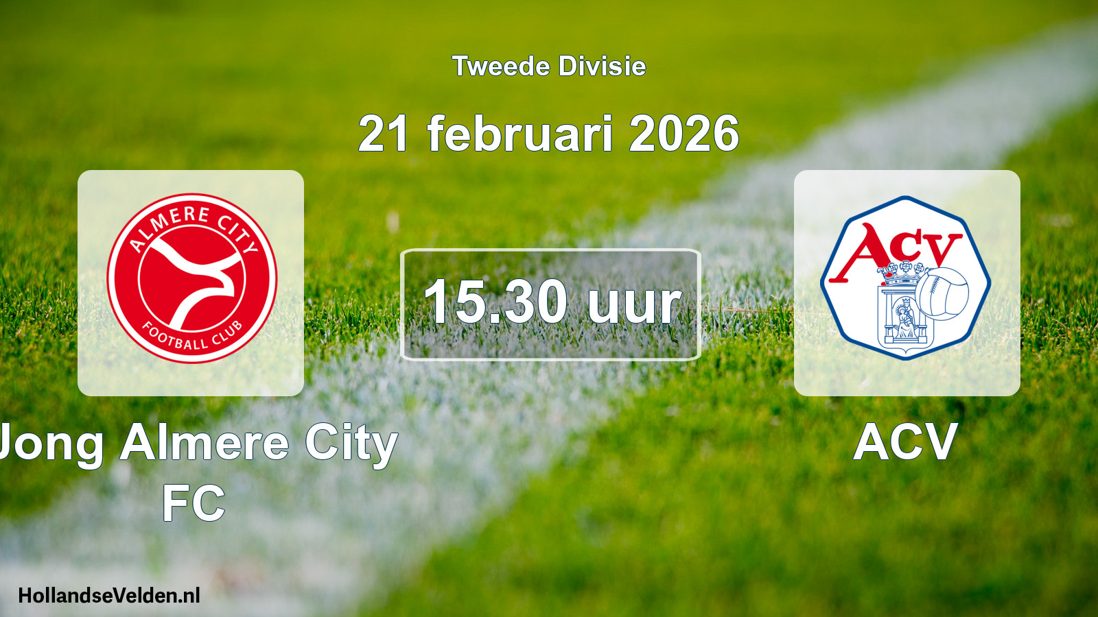 Geplande wedstrijd: Jong Almere City FC - ACV (21 februari 2026)
