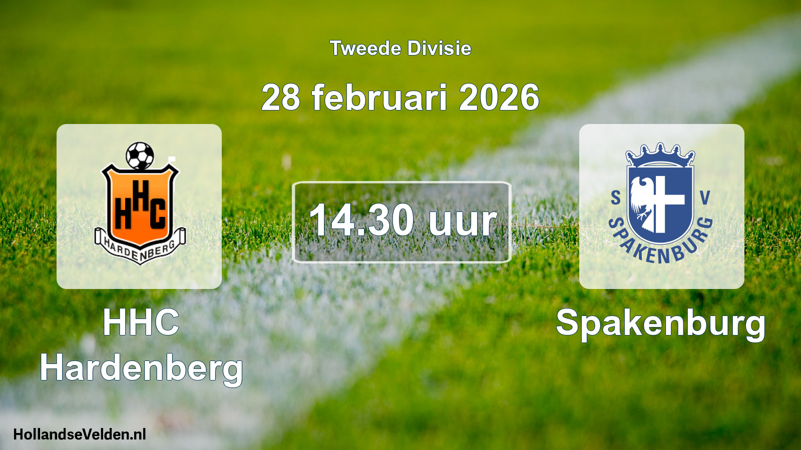 Geplande wedstrijd: HHC Hardenberg - Spakenburg (28 februari 2026)