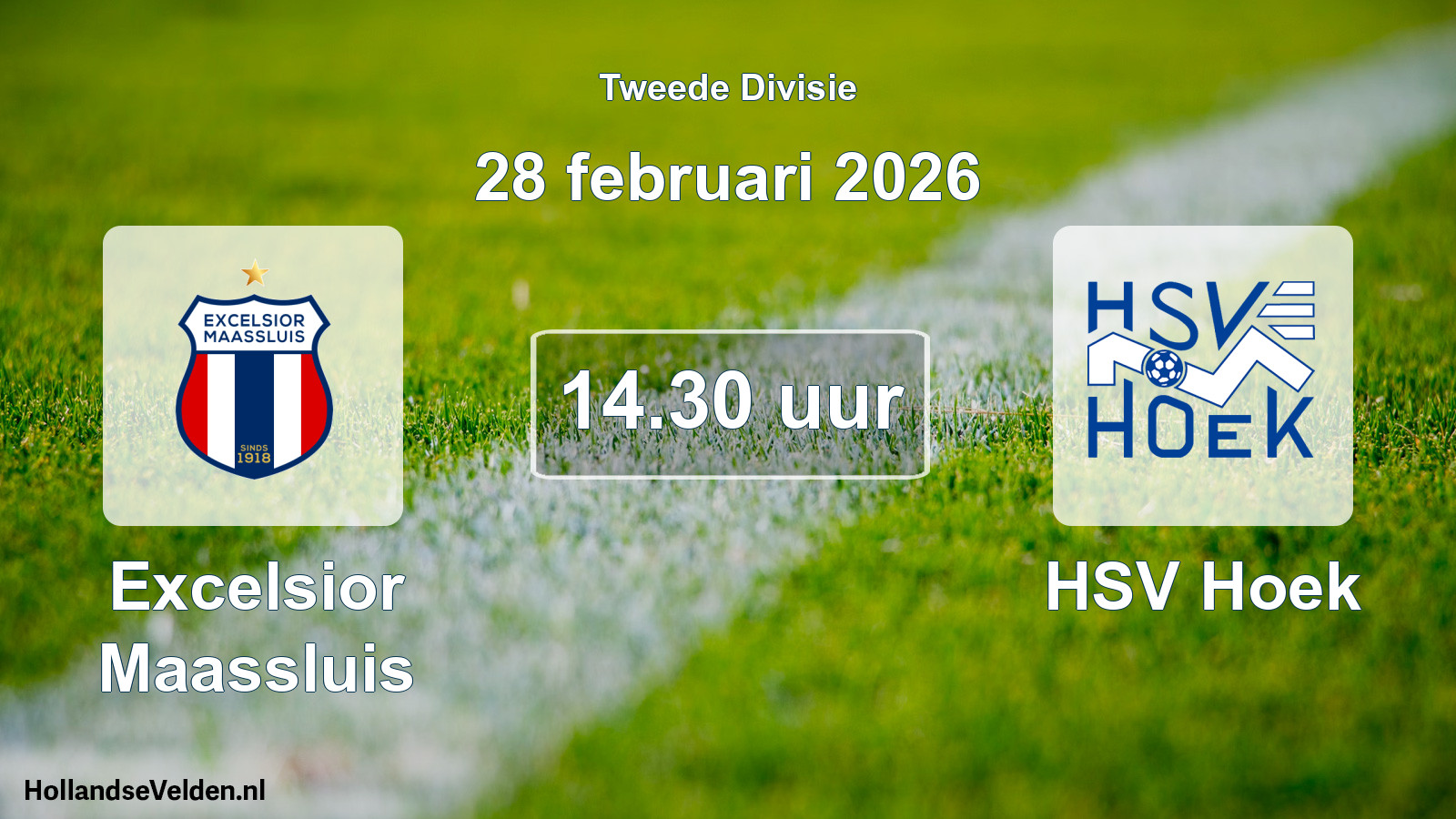 Geplande wedstrijd: Excelsior Maassluis - HSV Hoek (28 februari 2026)