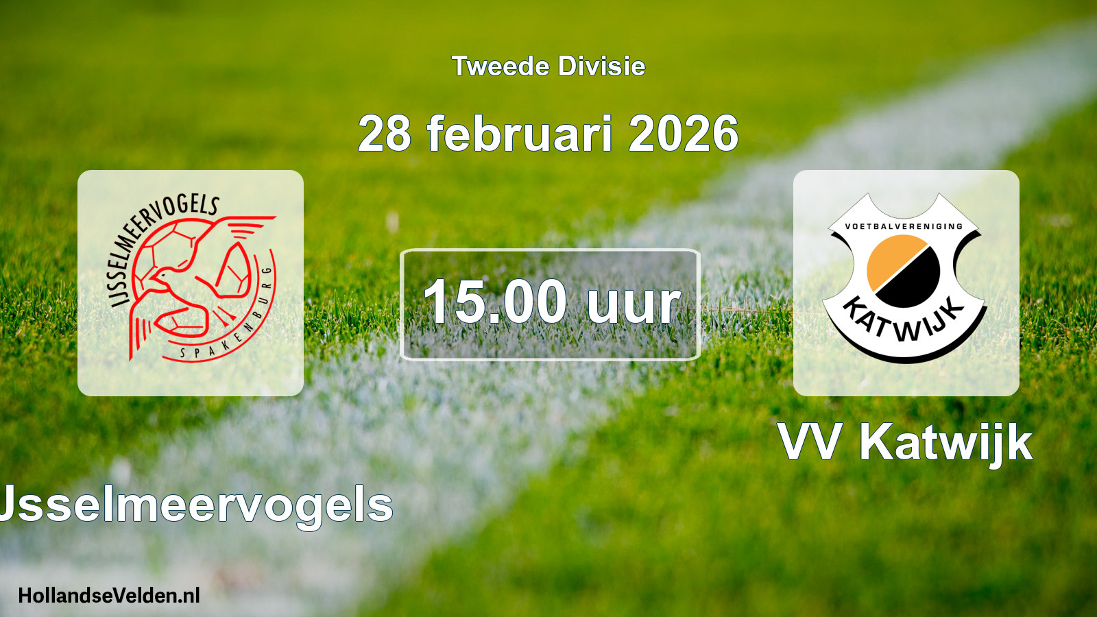 Geplande wedstrijd: IJsselmeervogels - VV Katwijk (28 februari 2026)