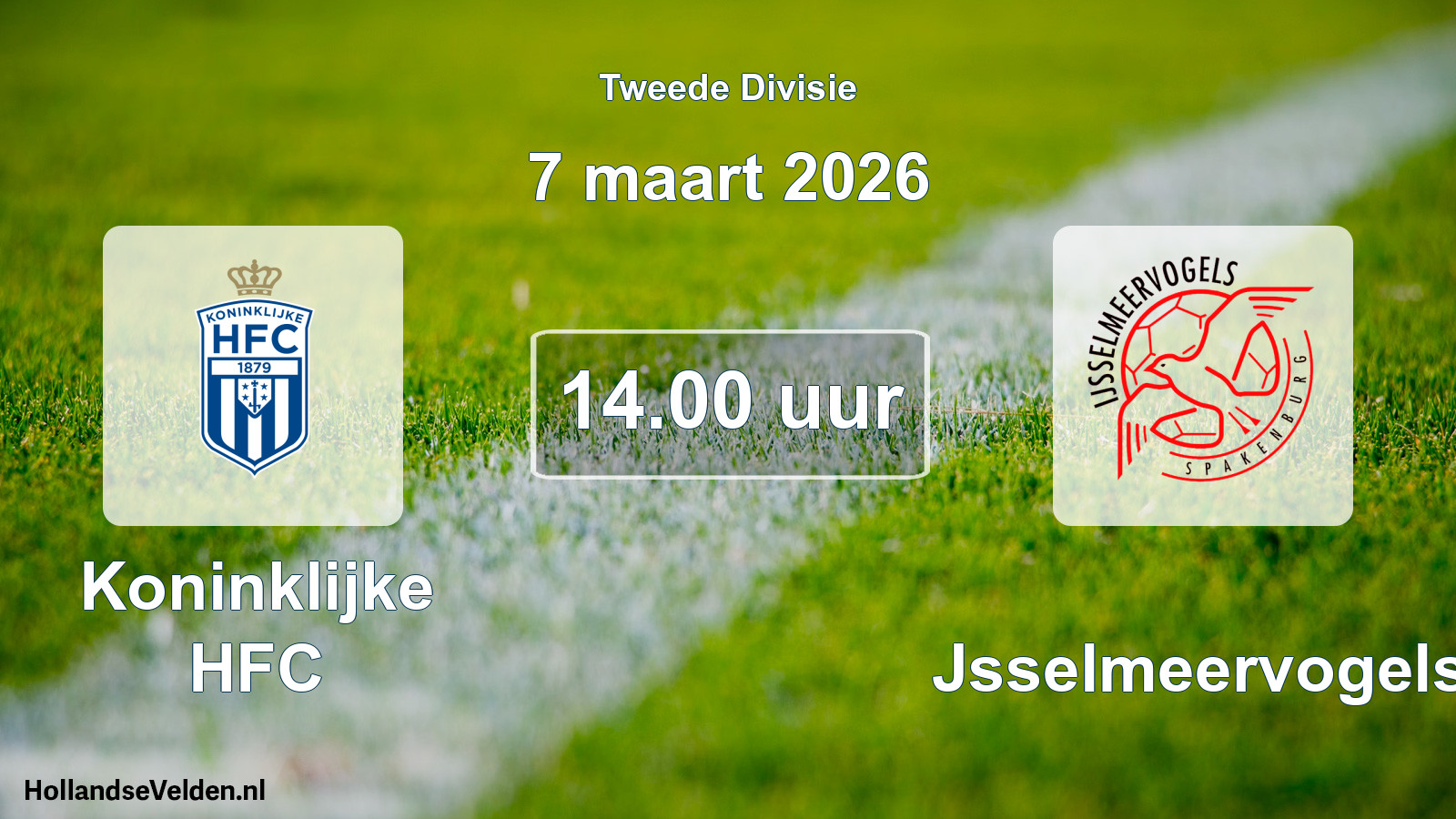 Geplande wedstrijd: Koninklijke HFC - IJsselmeervogels (7 maart 2026)