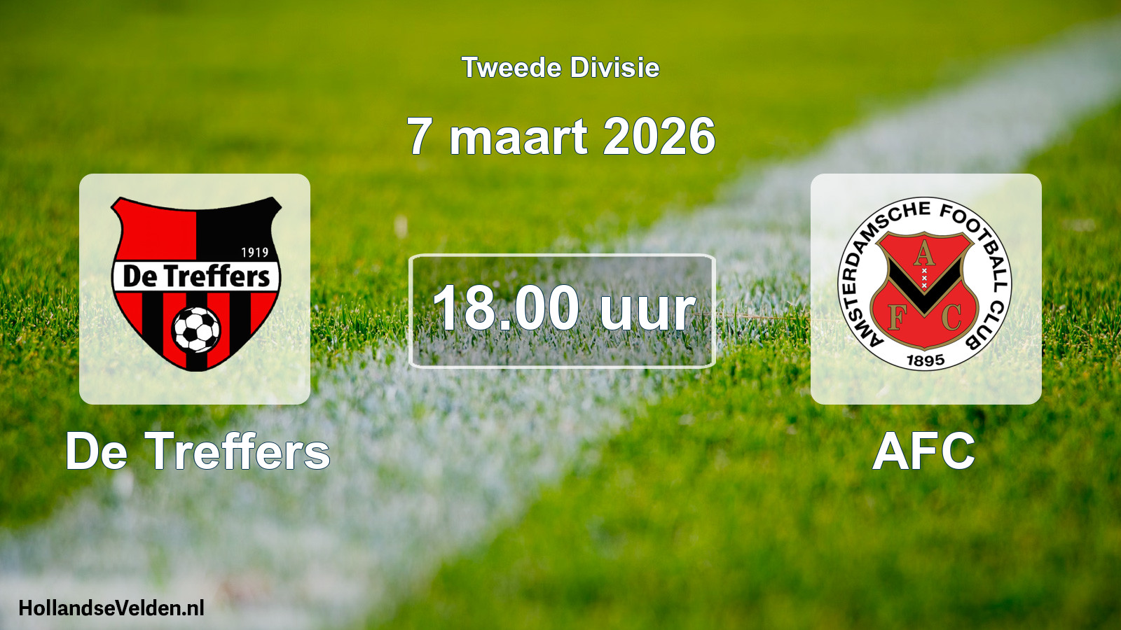 Geplande wedstrijd: De Treffers - AFC (7 maart 2026)