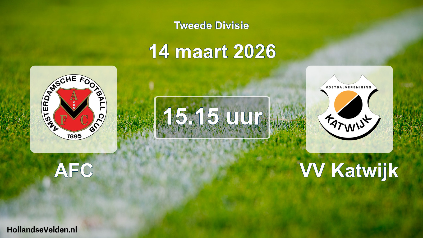 Geplande wedstrijd: AFC - VV Katwijk (14 maart 2026)