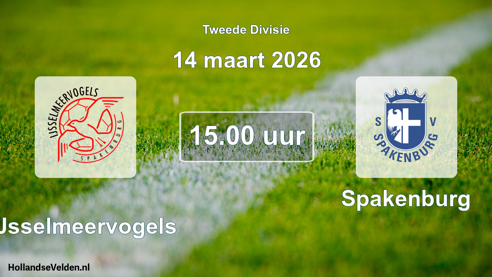 Geplande wedstrijd: IJsselmeervogels - Spakenburg (14 maart 2026)