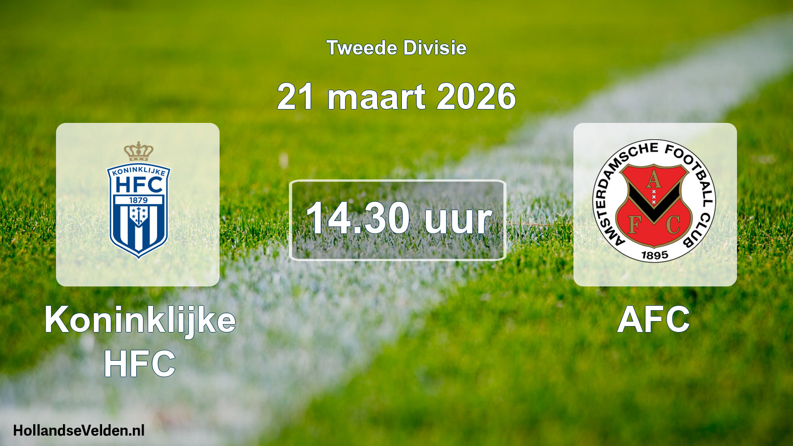 Geplande wedstrijd: Koninklijke HFC - AFC (21 maart 2026)