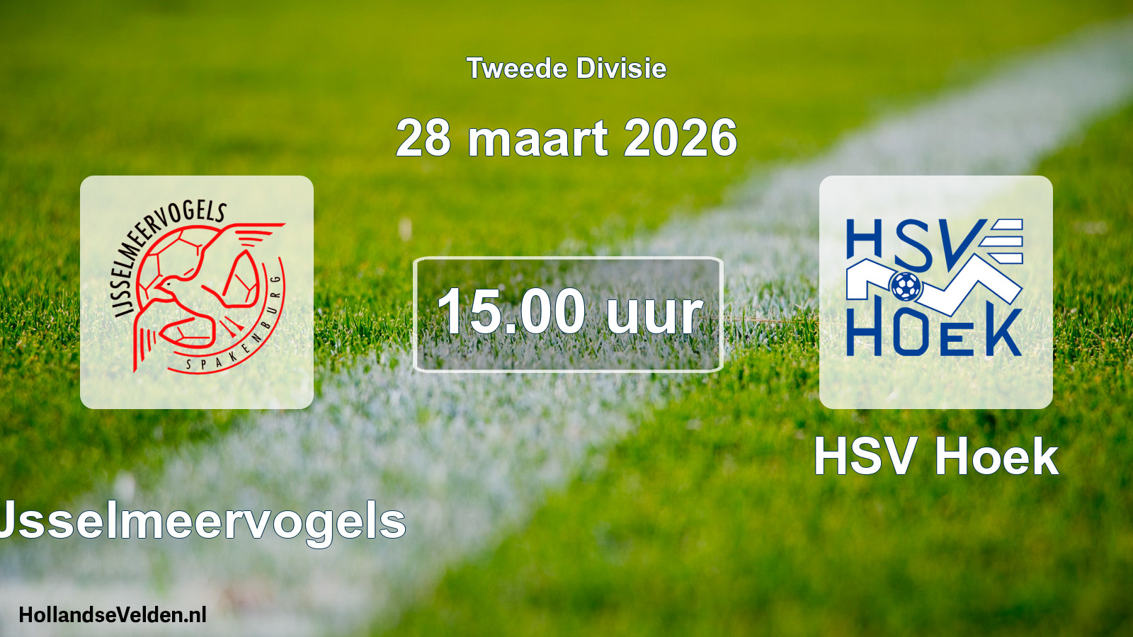 Geplande wedstrijd: IJsselmeervogels - HSV Hoek (28 maart 2026)