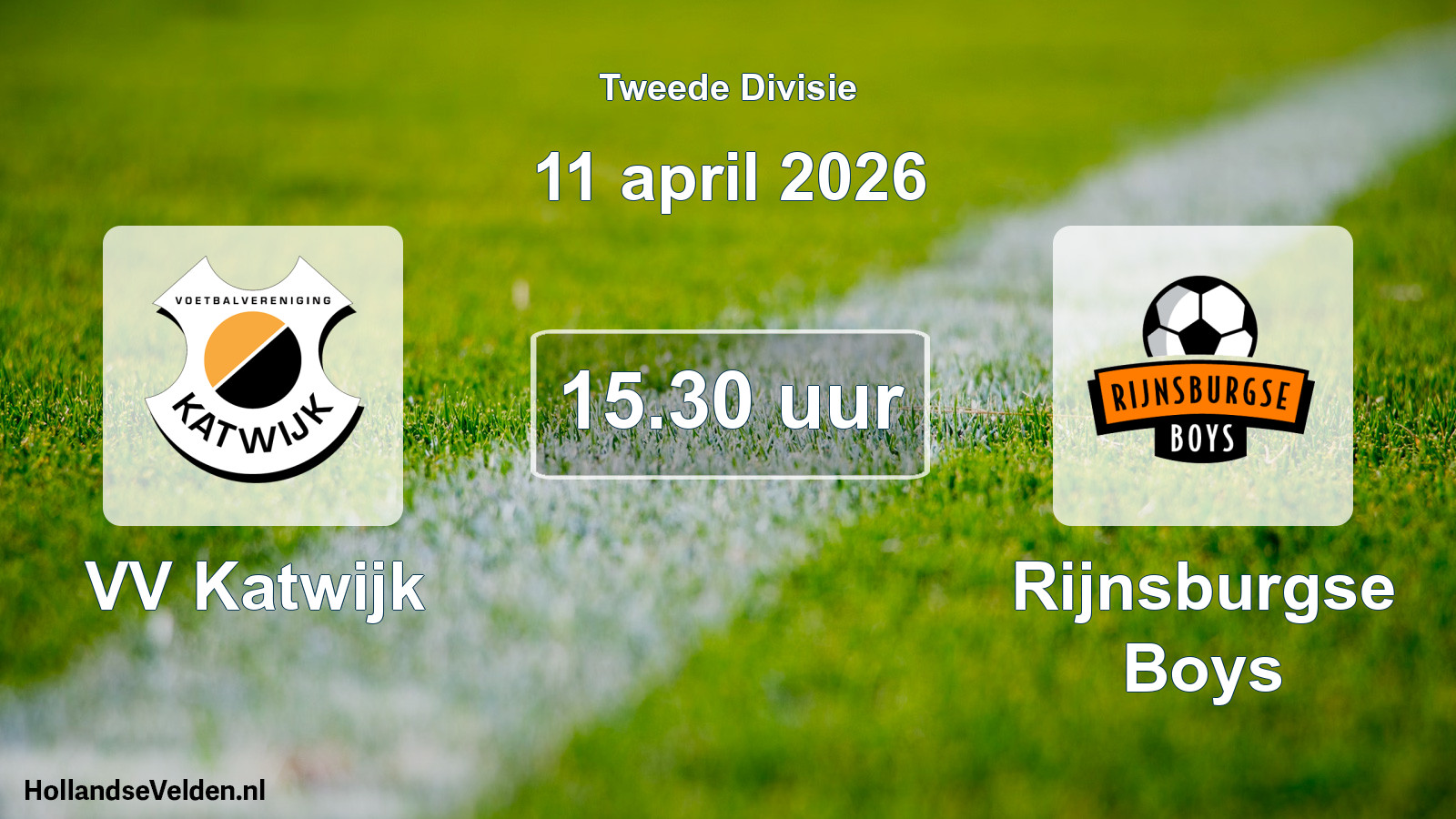 Geplande wedstrijd: VV Katwijk - Rijnsburgse Boys (11 april 2026)