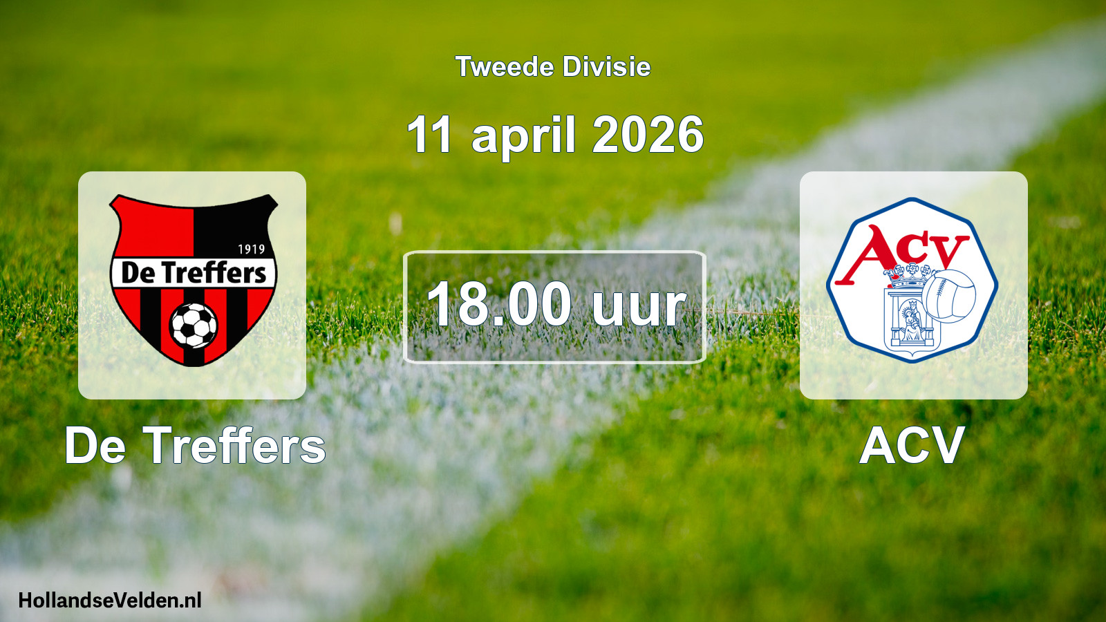 Geplande wedstrijd: De Treffers - ACV (11 april 2026)