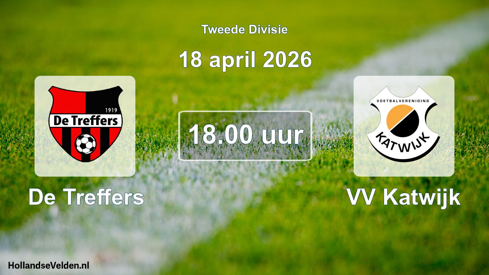 Geplande wedstrijd: De Treffers - VV Katwijk (18 april 2026)