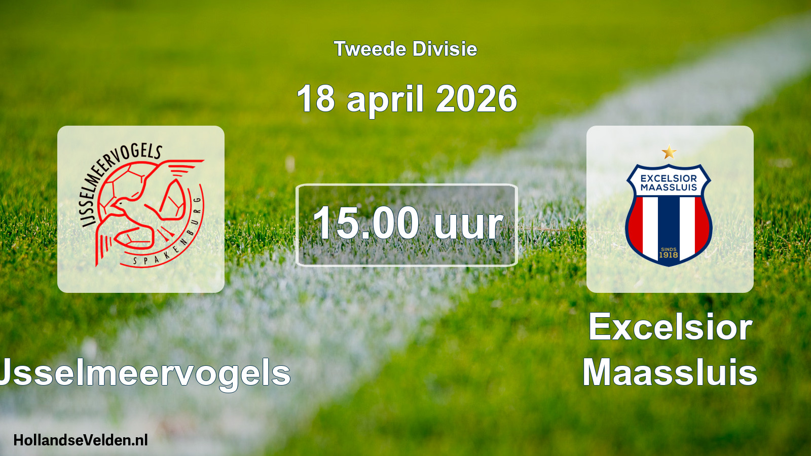 Geplande wedstrijd: IJsselmeervogels - Excelsior Maassluis (18 april 2026)