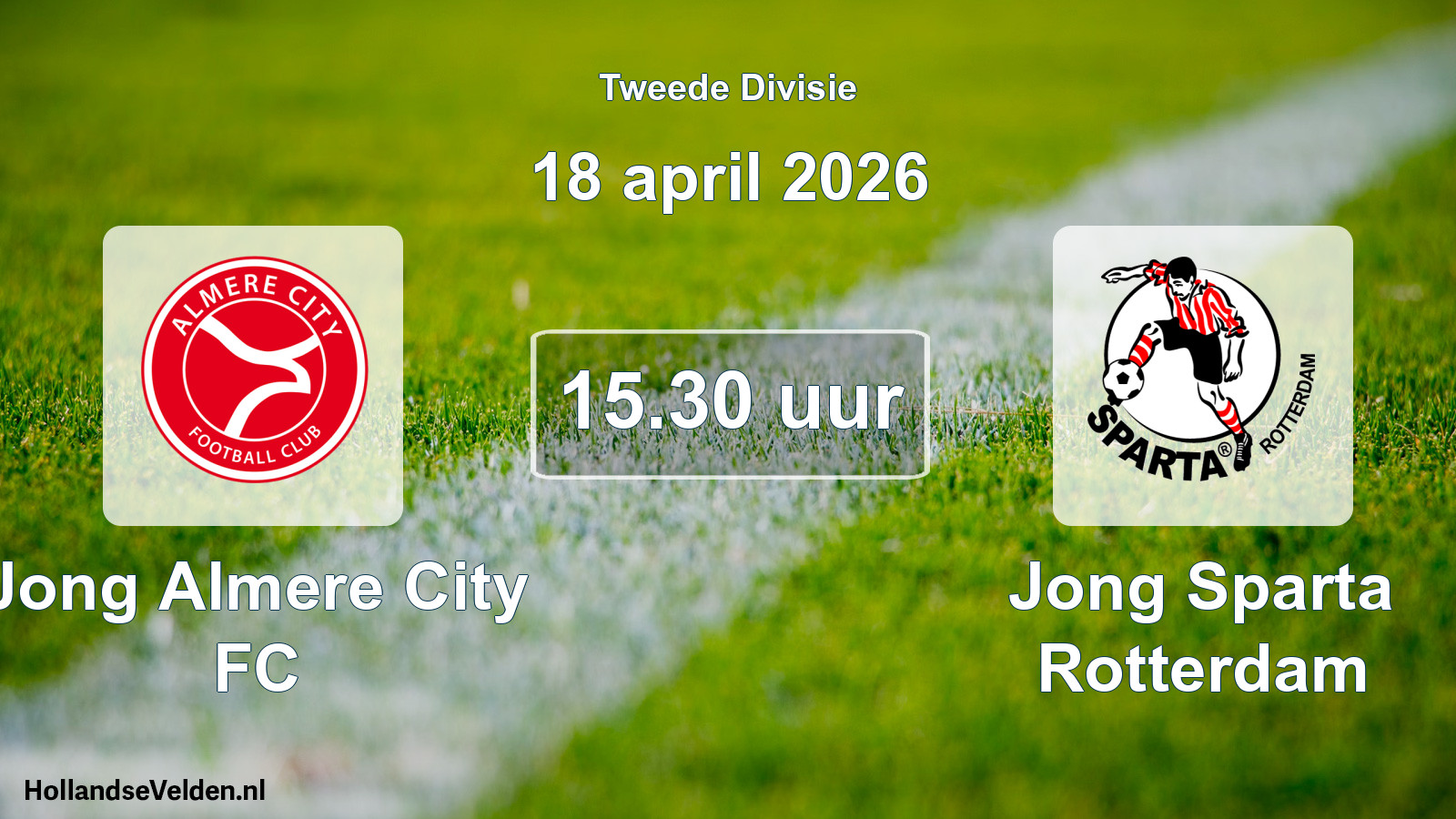 Scheduled Match: Jong Almere City FC - Jong Sparta Rotterdam (18 April 2026)