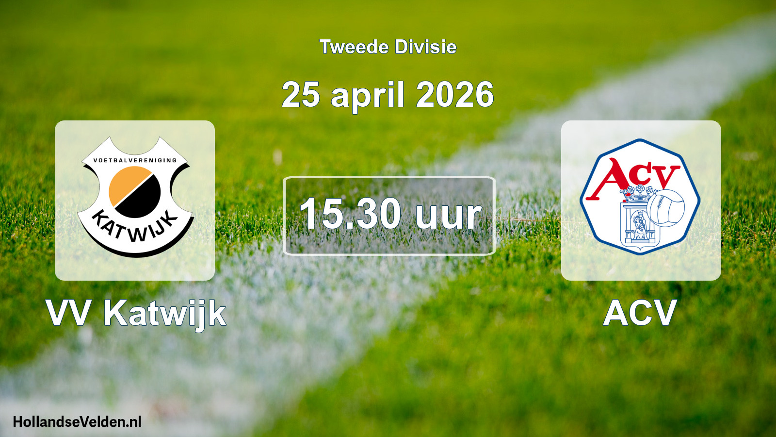 Geplande wedstrijd: VV Katwijk - ACV (25 april 2026)