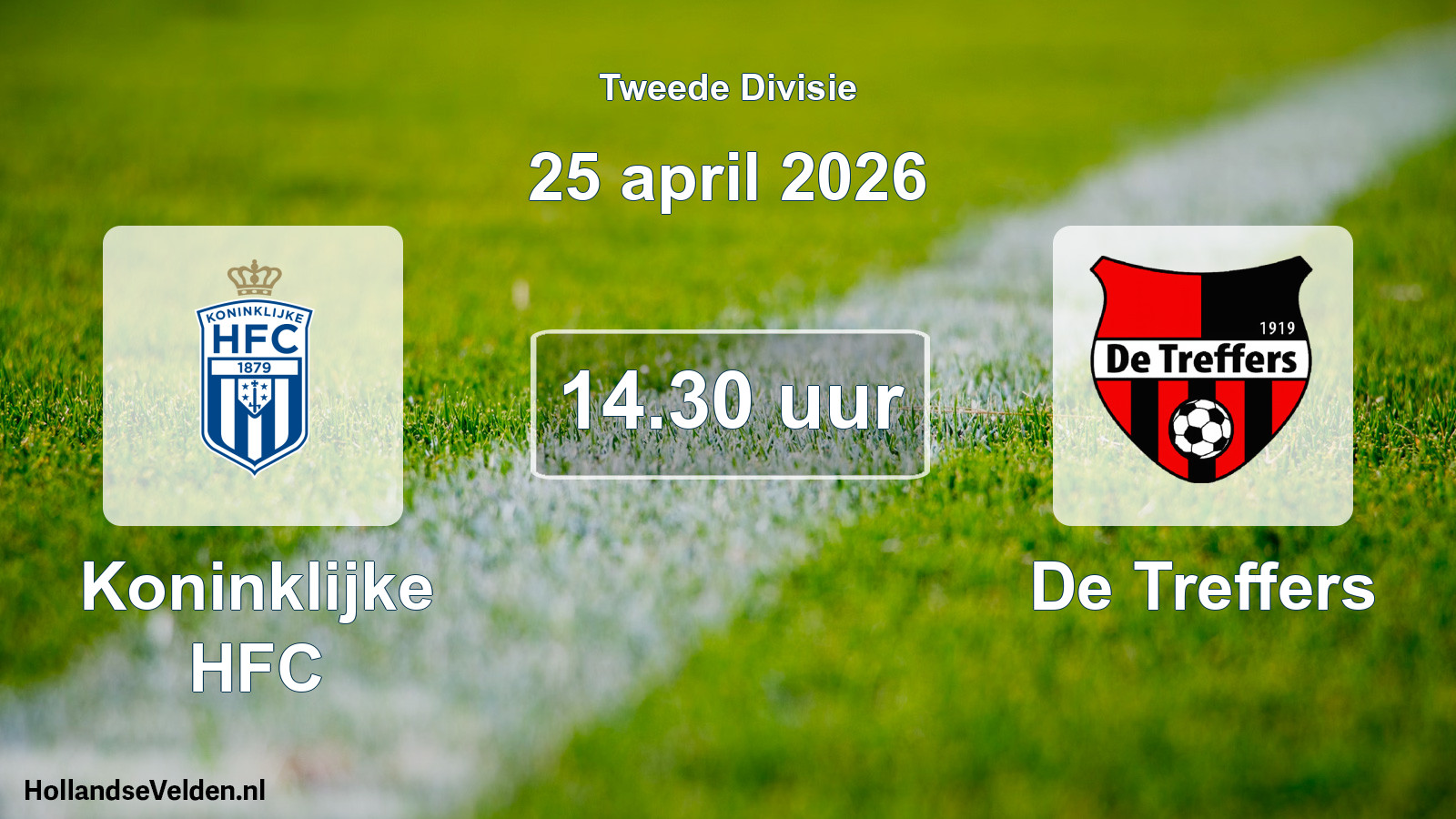 Geplande wedstrijd: Koninklijke HFC - De Treffers (25 april 2026)