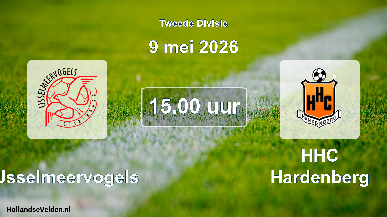 Geplande wedstrijd: IJsselmeervogels - HHC Hardenberg (9 mei 2026)