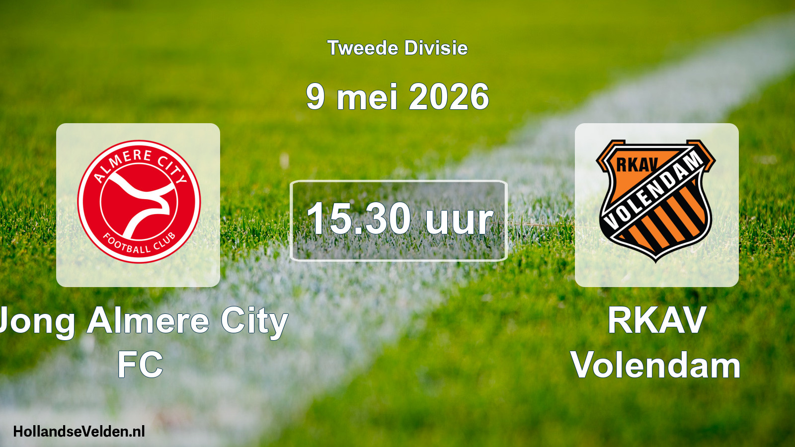 Scheduled Match: Jong Almere City FC - RKAV Volendam (9 May 2026)
