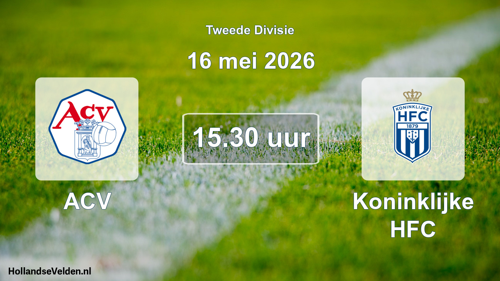 Geplande wedstrijd: ACV - Koninklijke HFC (16 mei 2026)