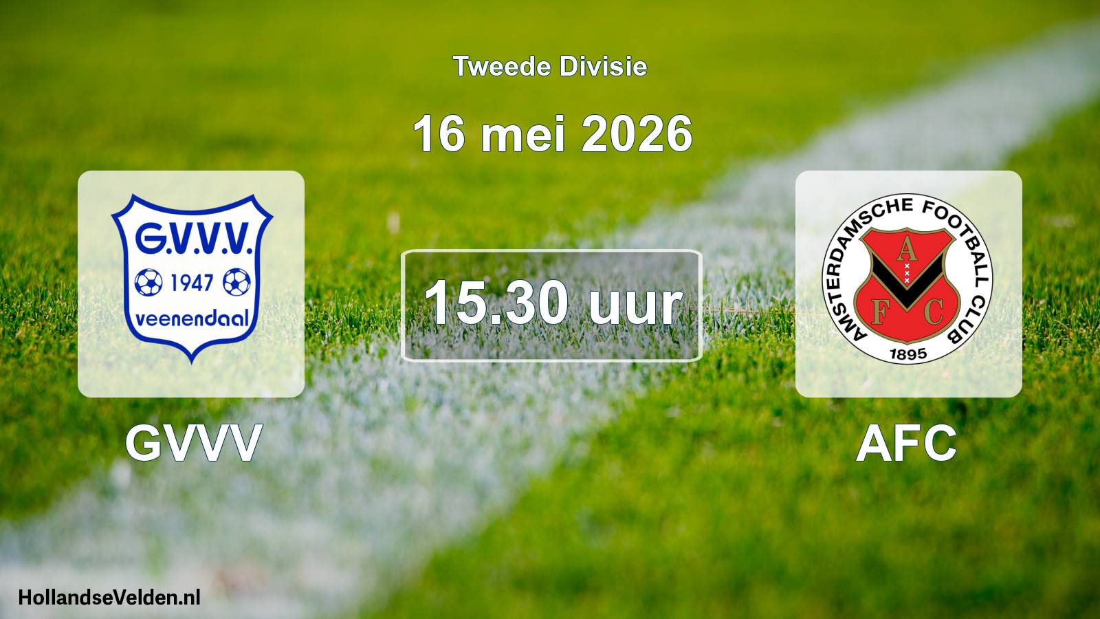 Geplande wedstrijd: GVVV - AFC (16 mei 2026)