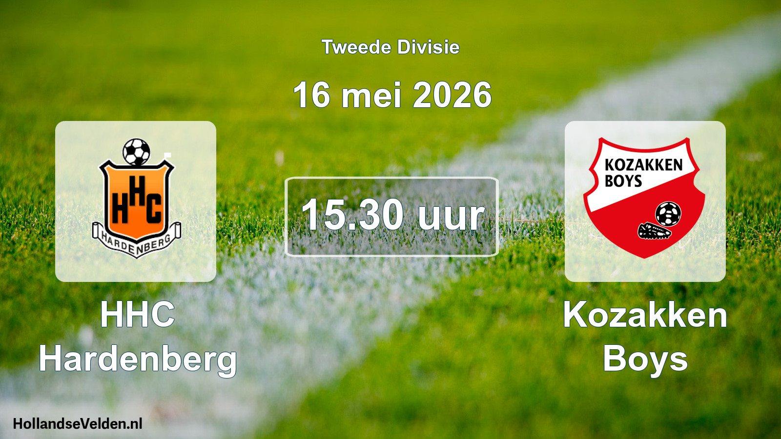 Geplande wedstrijd: HHC Hardenberg - Kozakken Boys (16 mei 2026)