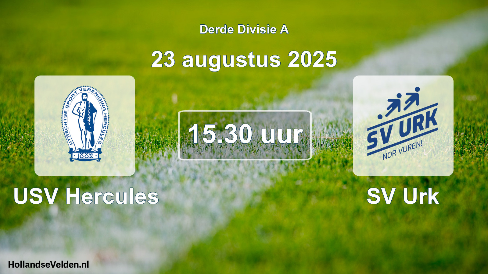 Geplande wedstrijd: USV Hercules - SV Urk (23 augustus 2025)
