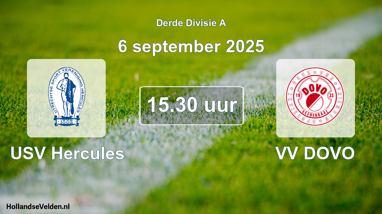 Geplande wedstrijd: USV Hercules - VV DOVO (6 september 2025)