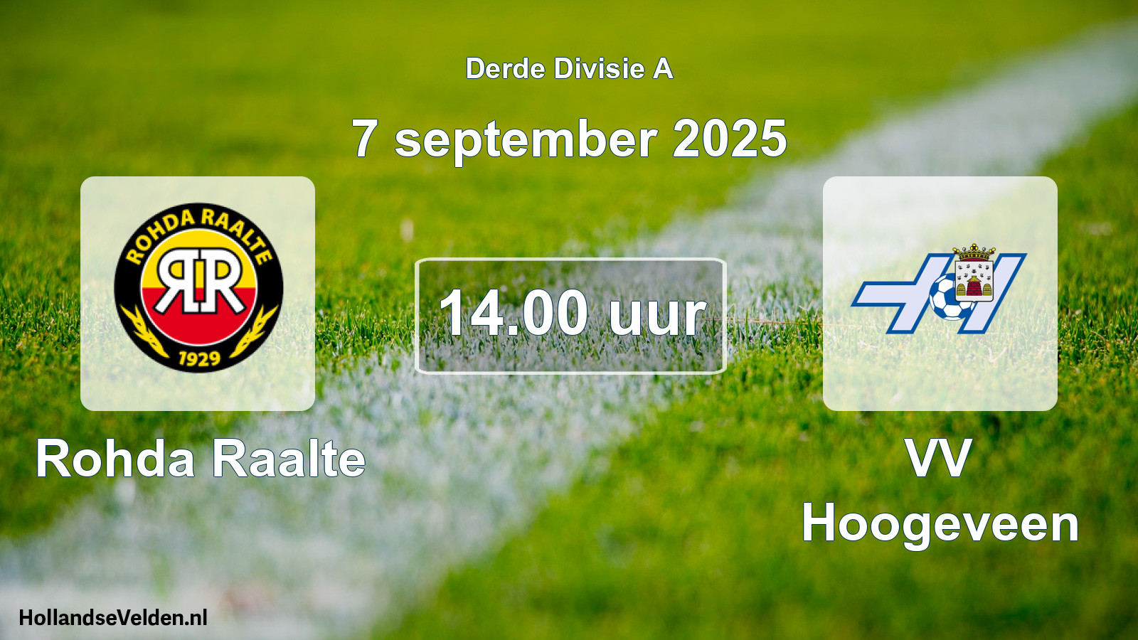 Scheduled Match: Rohda Raalte - VV Hoogeveen (7 September 2025)