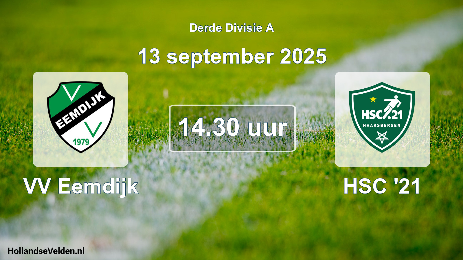 Geplande wedstrijd: VV Eemdijk - HSC '21 (13 september 2025)