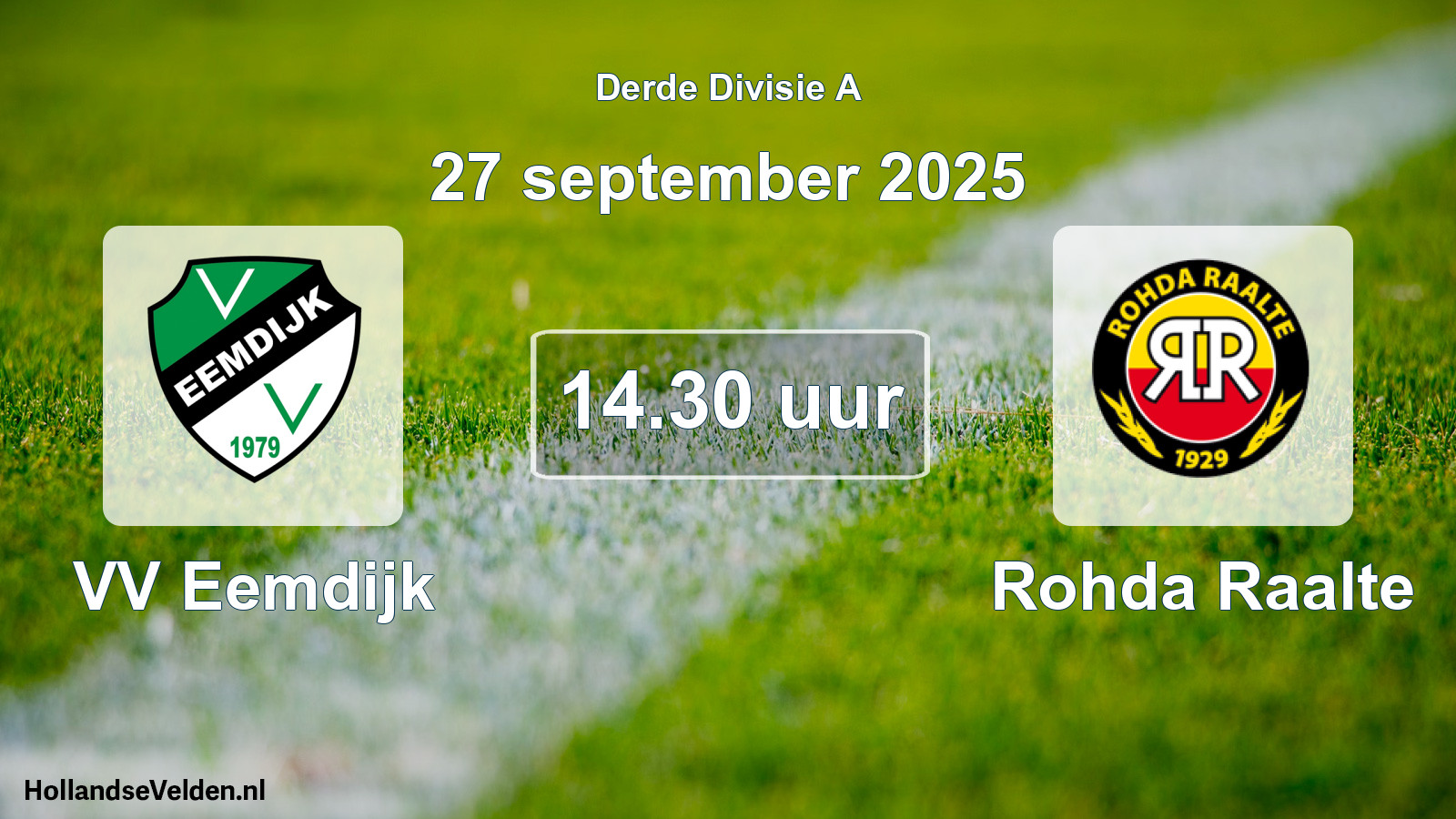 Geplande wedstrijd: VV Eemdijk - Rohda Raalte (27 september 2025)