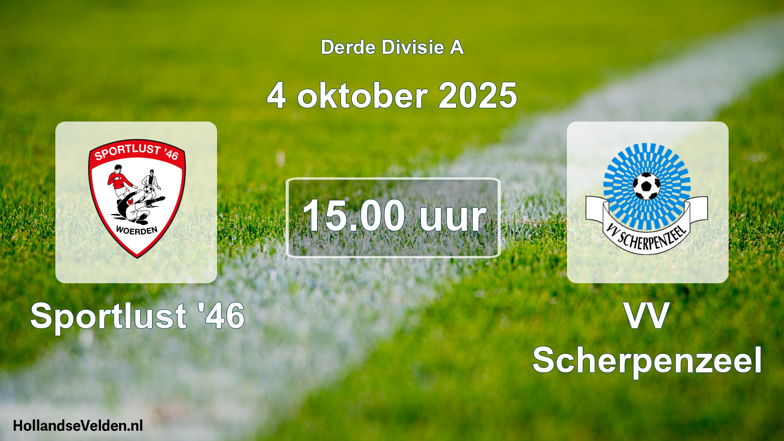 Geplande wedstrijd: Sportlust '46 - VV Scherpenzeel (4 oktober 2025)